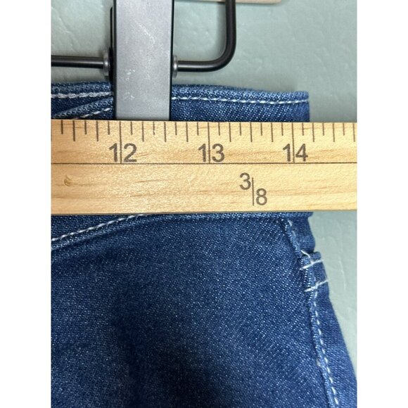 Wild Fable Women's 4 Relaxed Straight Leg High-Rise Denim Jeans Dark Wash Contra - Picture 4 of 10